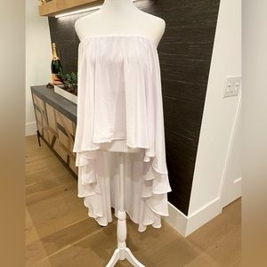 eShakti white strapless tube top